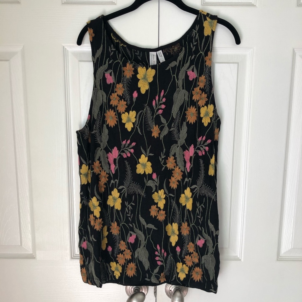 Anthropologie floral tank